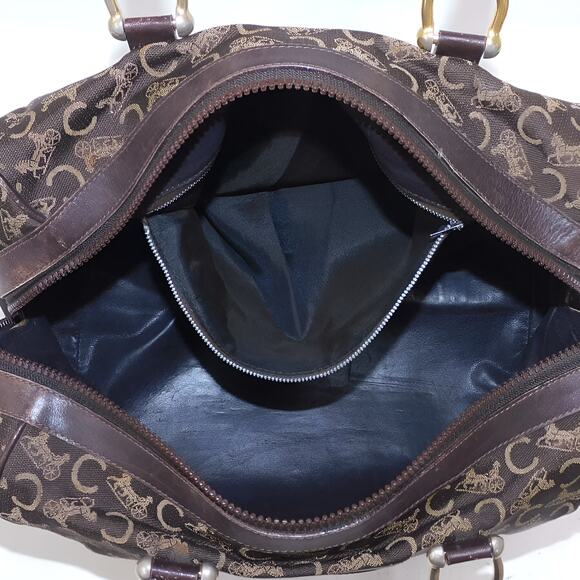 CELINE C Macadam Canvas Hand Bag Brown Gold 001243 - Picture 8 of 9